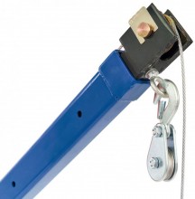 HBM elektrische aanhangwagenkraan 500 kg laadkraan, maximaal bereik 1490 mm, hijssnelheid 3,6 m/min