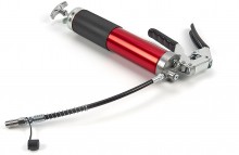 HBM Professionele schaarvetspuit, vetpistool met pistoolgreep, aluminium, 14 oz, 1/8 inch NPT x 27, diameter nippel 38 mm