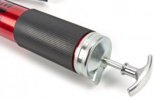 HBM Professionele schaarvetspuit, vetpistool met pistoolgreep, aluminium, 14 oz, 1/8 inch NPT x 27, diameter nippel 38 mm