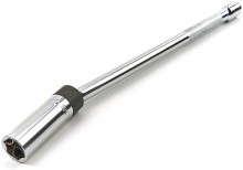 HBM Magnetisk tændrørsnøgle med knæled, ekstra lang, 3/8 inch fatning. HBM Magnetisk tændrørsnøgle med knæled, ekstra lang, 3/8 inch fatning.