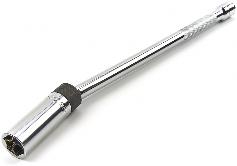 HBM Magnetisk tændrørsnøgle med knæled, ekstra lang, 3/8 inch fatning. HBM Magnetisk tændrørsnøgle med knæled, ekstra lang, 3/8 inch fatning.
