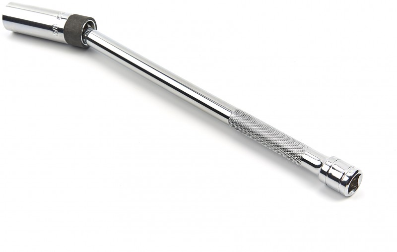 HBM Magnetisk tændrørsnøgle med knæled, ekstra lang, 3/8 inch fatning. HBM Magnetisk tændrørsnøgle med knæled, ekstra lang, 3/8 inch fatning.