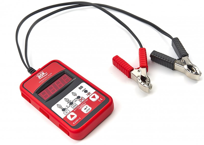AOK professionele accu- en dynamotester 12V loodbatterij 150 A, accubewaker, 50 cm AOK professionele accu- en dynamotester 12V loodbatterij 150 A, accubewaker, 50 cm