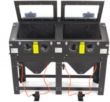 HBM SBC 880 Dubbele Straalcabine met 2 afzuigers, 8 bar, 195 kg
