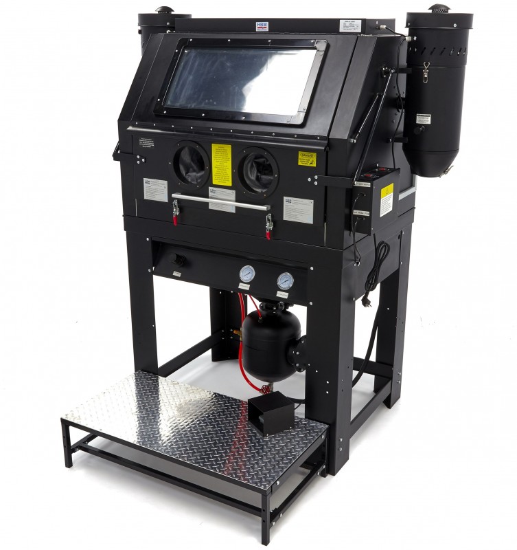 HBM SBC 990 Hoge Druk Straalcabine 6 Bar met 2 Afzuigers
