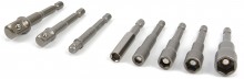 HBM 8-delige Dopsleutelset, Bit-Dop Adapterset en Bithouder met HEX Opname