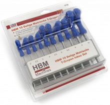 HBM 10-delige metrische T-grepen inbussleutelset chromevanadium kunststof