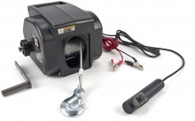HBM draagbare elektrische lier 12V 900 kg IP55 staalkabel 9 m
