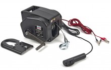 HBM draagbare elektrische lier 12V 900 kg IP55 staalkabel 9 m
