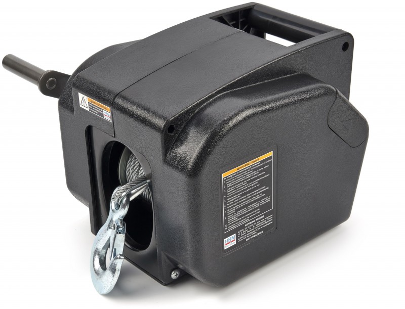 HBM draagbare elektrische lier 12V 900 kg IP55 staalkabel 9 m
