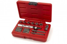 AOK 18-delige professionele slagschroevendraaierset met bits en doppen, 3/8 inch, S2 staal