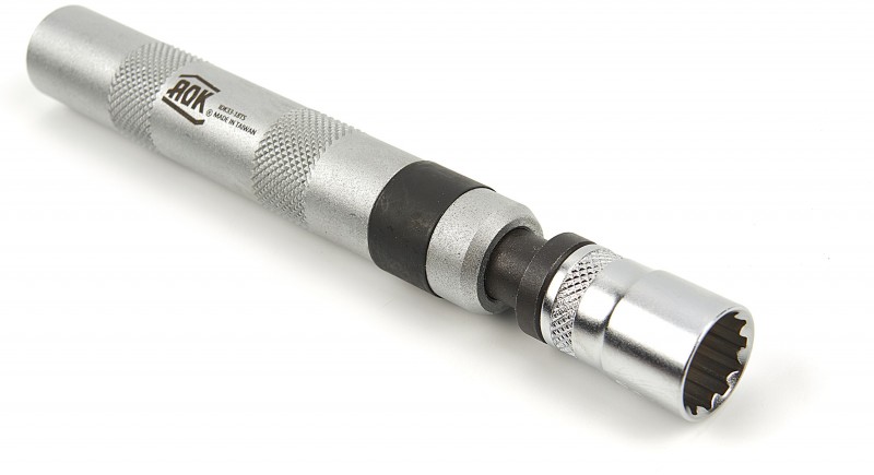 AOK 18-delige professionele slagschroevendraaierset met bits en doppen, 3/8 inch, S2 staal