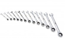 HBM 13-delige ringsleutel-, steeksleutel- en ratelsleutelset INCH in carbon foam inlay voor gereedschapswagen