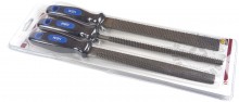 HBM 3-delige Deluxe Houtraspenset / Houtvijlenset met Soft Grip Handvatten voor Hout