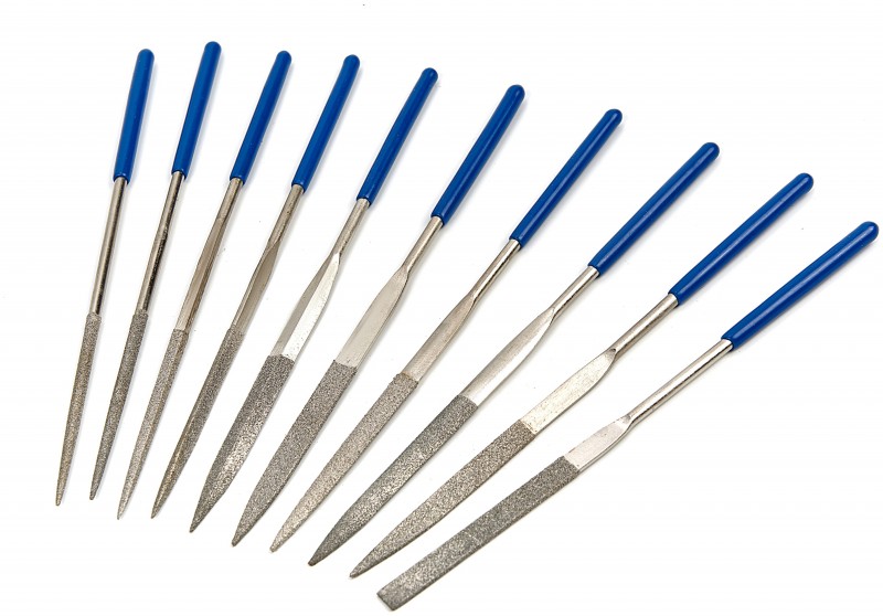 HBM 10-delige diamanten naaldvijlenset, sleutelvijlenset 150 mm