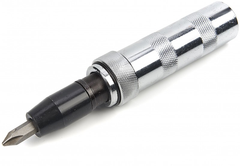 HBM 5-delt slagskruetrækker sæt med metal opbevaringsboks, kærv og Philips, 1/2 inch stål.