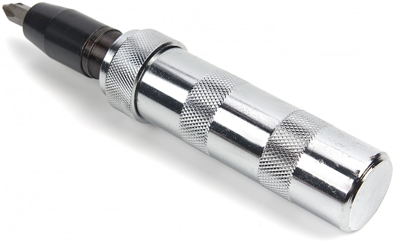HBM 5-delt slagskruetrækker sæt med metal opbevaringsboks, kærv og Philips, 1/2 inch stål.