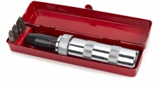 HBM 5-delt slagskruetrækker sæt med metal opbevaringsboks, kærv og Philips, 1/2 inch stål.