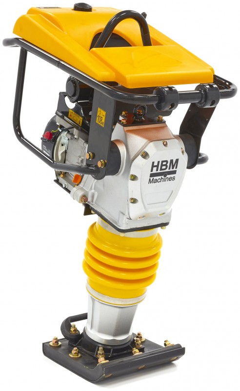 HBM Professionele 6,5 PK trilplaat 13,7 kN 680 bpm met wielset en motordeksel