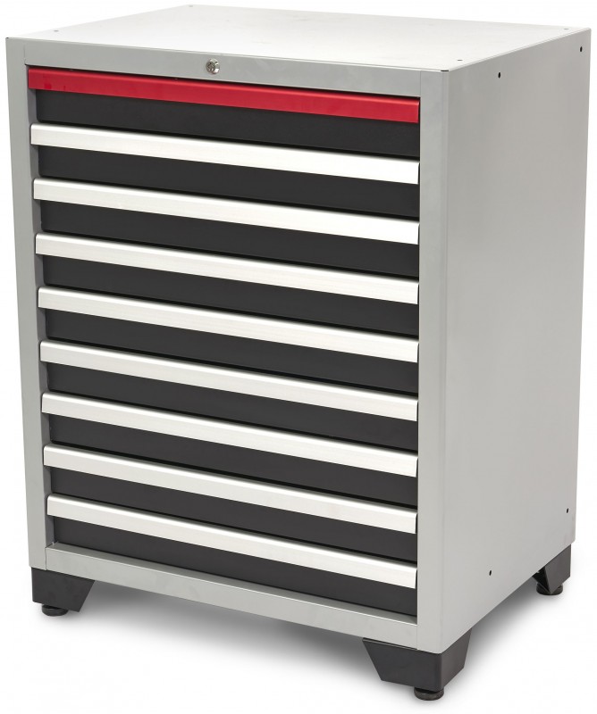 HBM 9 Laden Deluxe Professionele Gereedschapskast Zwart 71x51x90 cm Werkplaatsinrichting