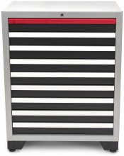 HBM 9 Laden Deluxe Professionele Gereedschapskast Zwart 71x51x90 cm Werkplaatsinrichting