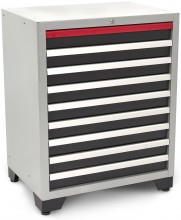 HBM 9 Laden Deluxe Professionele Gereedschapskast Zwart 71x51x90 cm Werkplaatsinrichting