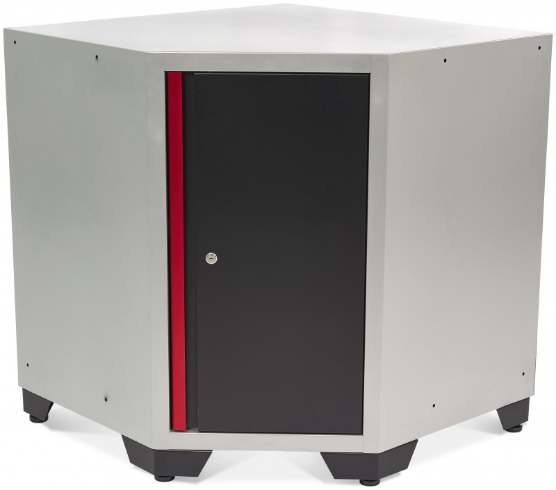 HBM Deluxe Hoekkast Onderkast met Deur voor Werkplaatsinrichting 832 x 832 x 932 mm Zwart 61,5 kg