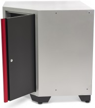 HBM Deluxe Hoekkast Onderkast met Deur voor Werkplaatsinrichting 832 x 832 x 932 mm Zwart 61,5 kg