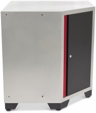 HBM Deluxe Hoekkast Onderkast met Deur voor Werkplaatsinrichting 832 x 832 x 932 mm Zwart 61,5 kg