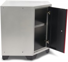 HBM Deluxe Hoekkast Onderkast met Deur voor Werkplaatsinrichting 832 x 832 x 932 mm Zwart 61,5 kg