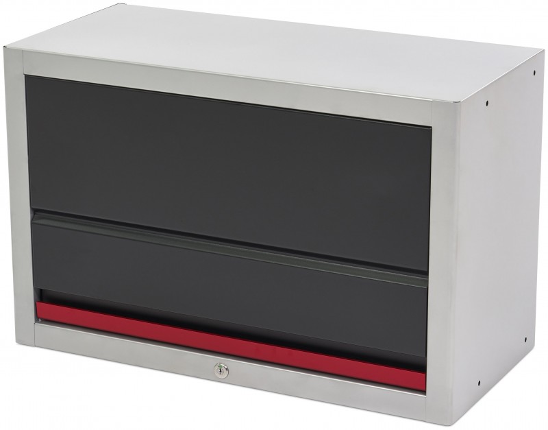 HBM Deluxe Professionele Bovenkast met Gasveren - Stalen Werkplaatskast 71 x 33 x 46 cm

