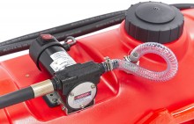 HBM Professionele elektrische diesel- en stookoliepomp 12 V met 100 liter tank, 40 l/min, slang 400 cm