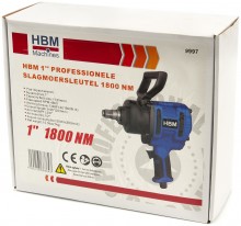 HBM 1' Pneumatisk Professionel Slagnøgle 1800 Nm 583 l/min