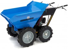 HBM 250 kg mini dumper met kiepbak 6,5 pk - 196 cc, 4x4, 4 versnellingen vooruit, 1 achteruit
