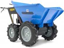 HBM 250 kg mini dumper met kiepbak 6,5 pk - 196 cc, 4x4, 4 versnellingen vooruit, 1 achteruit
