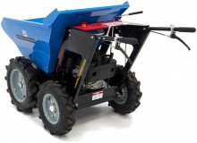 HBM 250 kg mini dumper met kiepbak 6,5 pk - 196 cc, 4x4, 4 versnellingen vooruit, 1 achteruit
