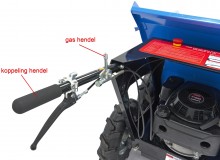 HBM 250 kg mini dumper met kiepbak 6,5 pk - 196 cc, 4x4, 4 versnellingen vooruit, 1 achteruit
