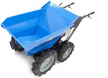HBM 250 kg mini dumper met kiepbak 6,5 pk - 196 cc, 4x4, 4 versnellingen vooruit, 1 achteruit
