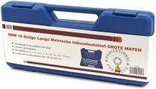 HBM 10-delige lange metrische inbussleutelset grote maten