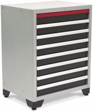 HBM Deluxe professionele gereedschapskast met 8 laden, 71 x 51 x 90 cm, 35 kg draaggewicht
