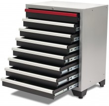 HBM Deluxe professionele gereedschapskast met 8 laden, 71 x 51 x 90 cm, 35 kg draaggewicht
