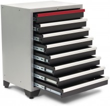 HBM Deluxe professionele gereedschapskast met 8 laden, 71 x 51 x 90 cm, 35 kg draaggewicht

