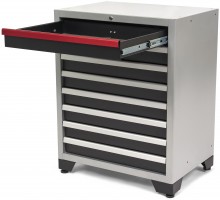 HBM Deluxe professionele gereedschapskast met 8 laden, 71 x 51 x 90 cm, 35 kg draaggewicht
