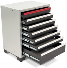 HBM Professionele Gereedschapskast 7 Laden, Zwart, 71x51x90 cm, 30 kg Draagvermogen