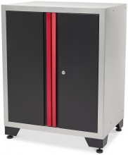 HBM Deluxe professionele gereedschapskast met deuren, 71 x 51 x 90 cm, 2 planken, gepoedercoat, max. draaggewicht 35 kg