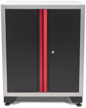HBM Deluxe professionele gereedschapskast met deuren, 71 x 51 x 90 cm, 2 planken, gepoedercoat, max. draaggewicht 35 kg