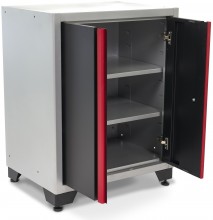 HBM Deluxe professionele gereedschapskast met deuren, 71 x 51 x 90 cm, 2 planken, gepoedercoat, max. draaggewicht 35 kg