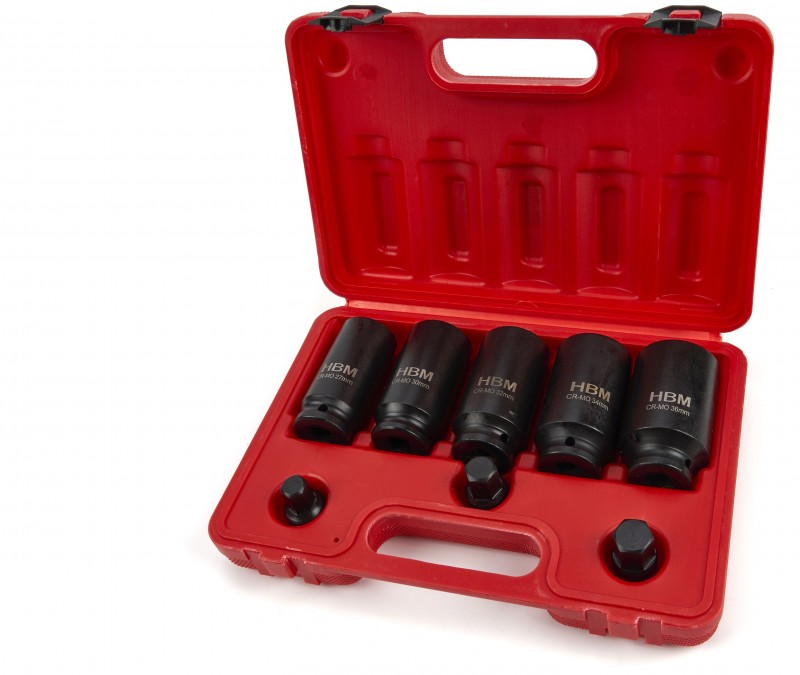 HBM 8-delige Aandrijfas Doppenset Montageset met 1/2 inch Opname