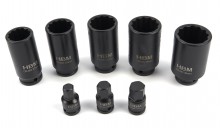 HBM 8-delige Aandrijfas Doppenset Montageset met 1/2 inch Opname
