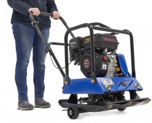 HBM Professionele 6,5 PK trilplaat 15.000N met wielenset en bestrating beschermplaat
